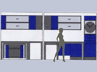 Progetto e realizzazione degli interni di un’appartamento–loft mansardato su due piani ad uso residenza.